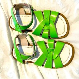 Lime Green Patent Salt Water Sandals Hoy